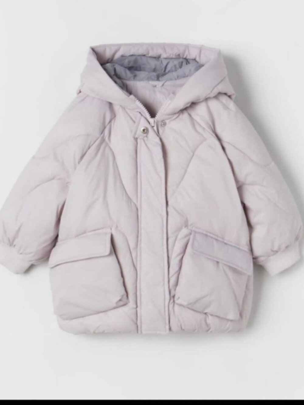 Zara quilted puffer coat with a hood